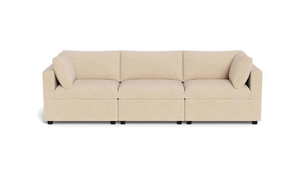 Albany Park's Kova Sofa 122" in light brown.
