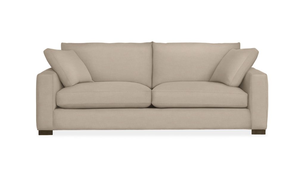Room & Board's Metro Sofa in a beige upholstery.