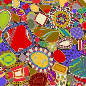 Fabric -Digital Print Velvet 94