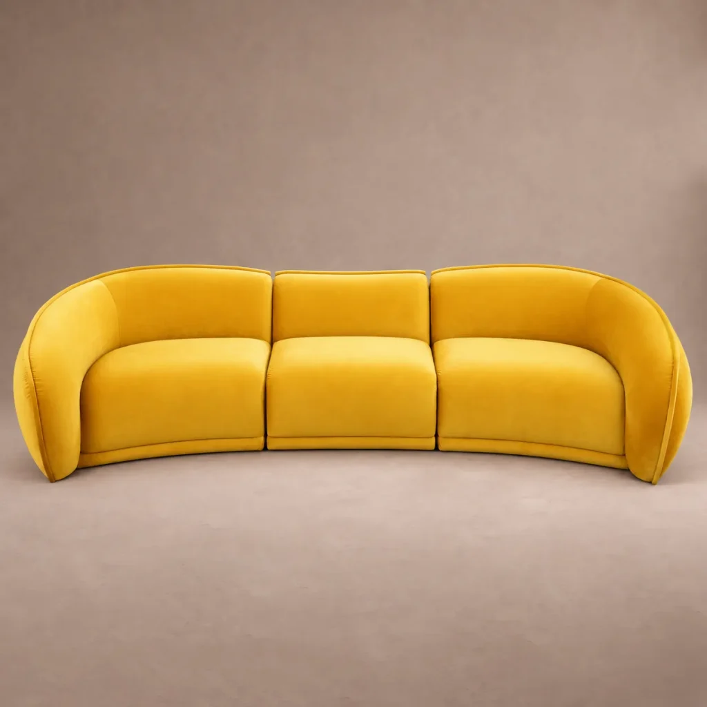 Curved Sofa Set: Elva