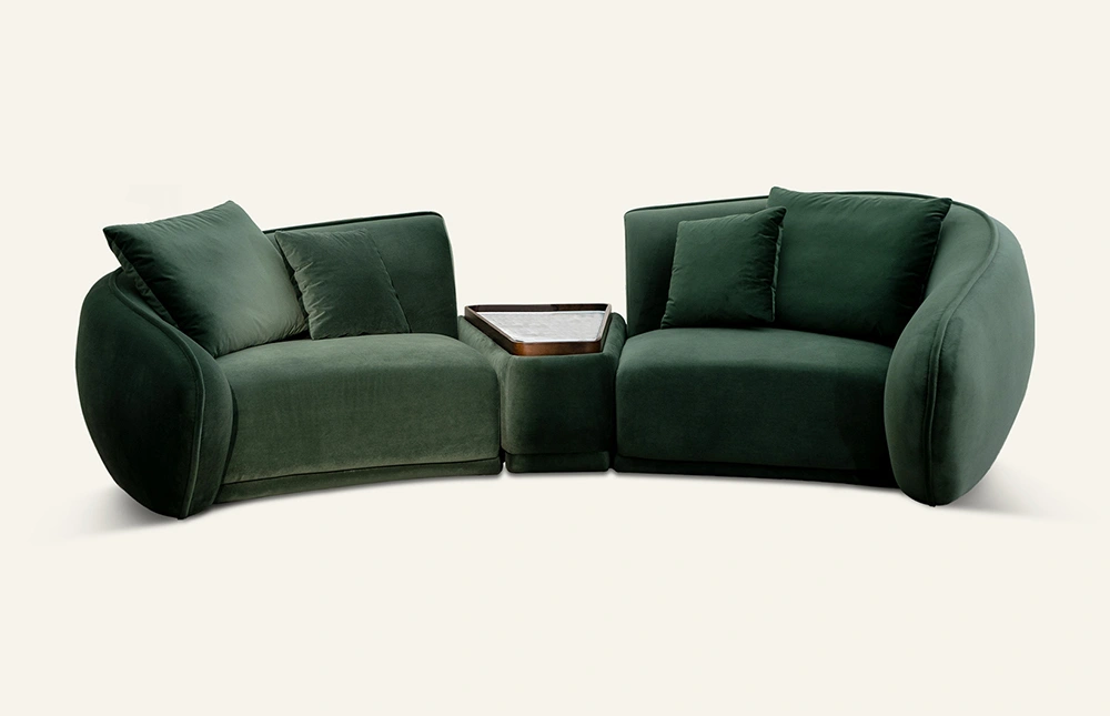 Curved Sofa Set : Moss