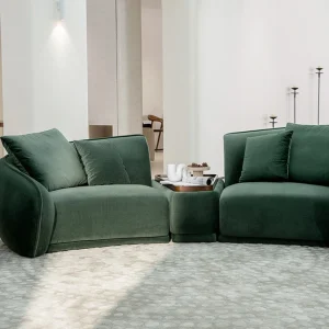 Curved Sofa Set: Moss
