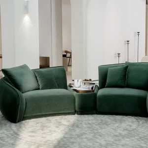 Curved Sofa Set: Moss