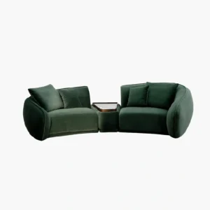 Curved Sofa Set: Moss