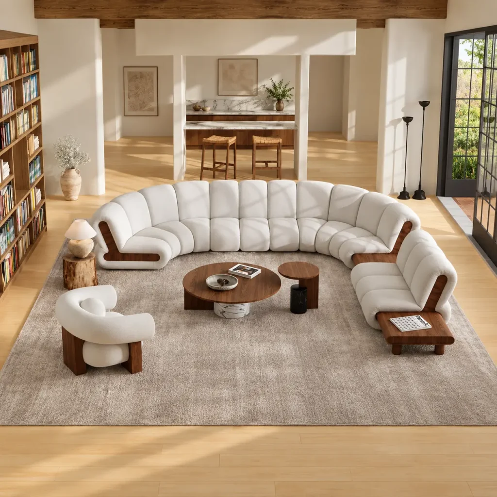 Curved Sofa Set: Cara