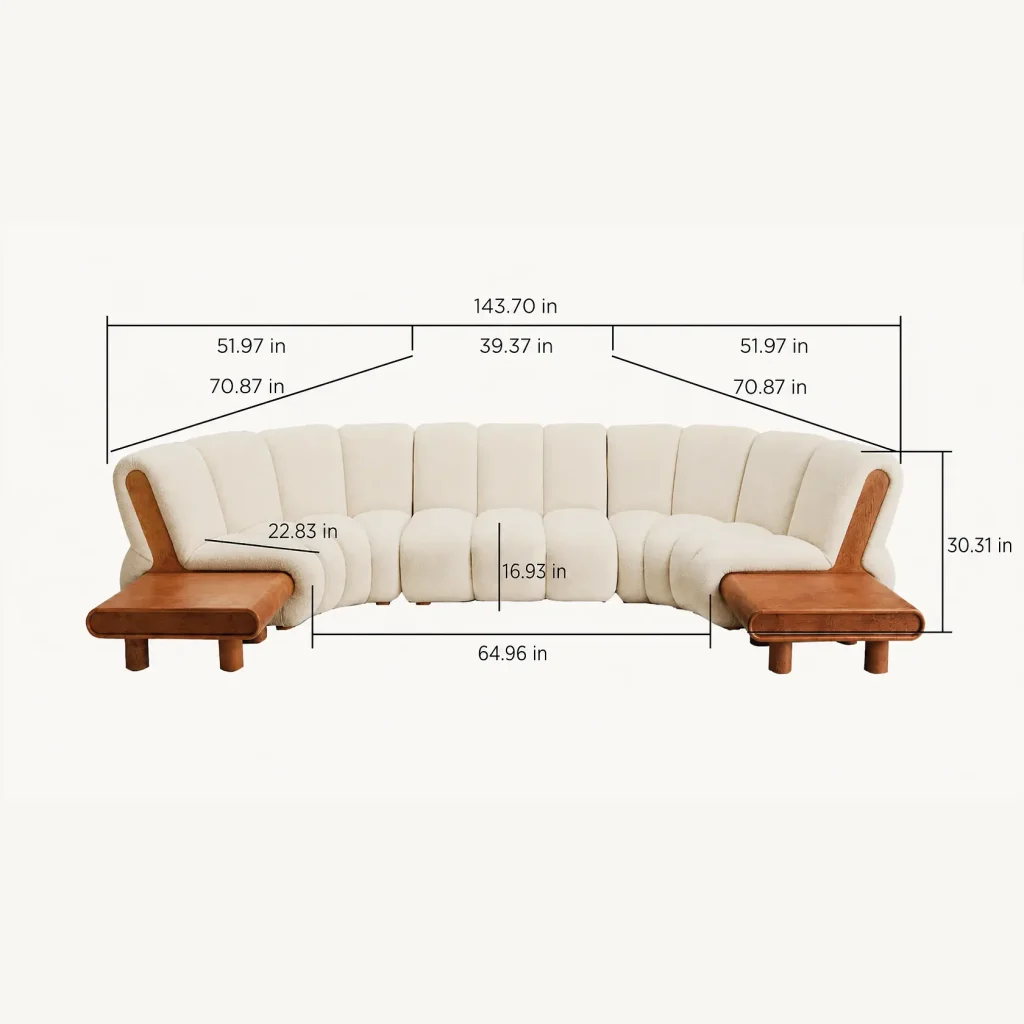 Curved Sofa Set: Cara