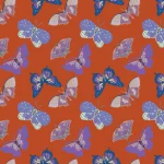 Digital Print Velvet - Butterflies