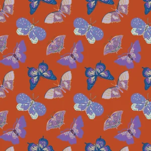 Fabric - Digital Print Velvet - Butterflies
