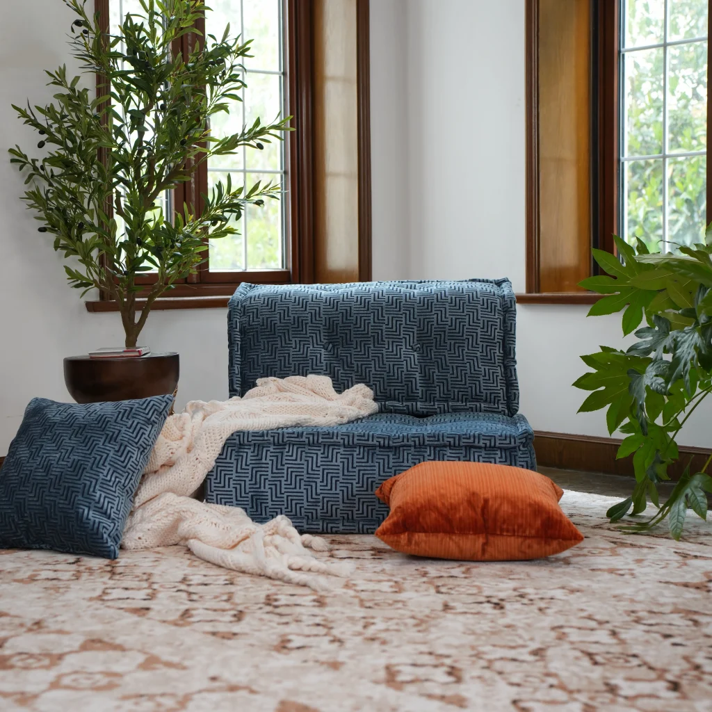 Colorful Sofa: Single Seater – Blue Mirage
