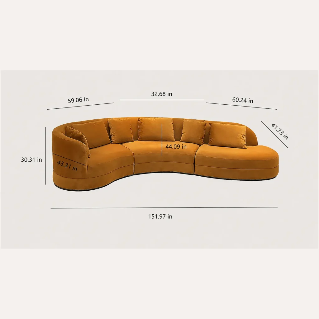 Curved Sofa Set: Doni