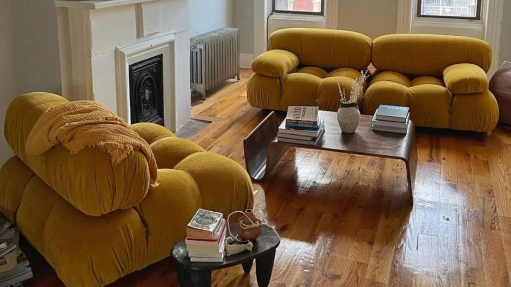 Eternity Modern's Mario Bellini sofa in a living room.