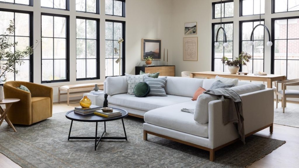 Interior Define's Jasper Sectional in a living room.