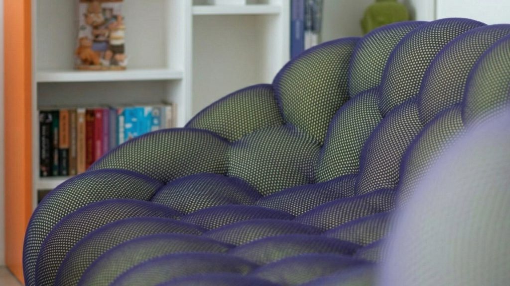 Cloesup of Adorn Croft's luxury upholstery for a sectional.