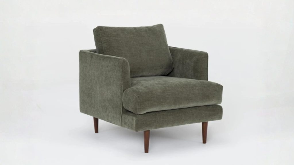 Living Spaces' Marques Heritage sofa in a white room.