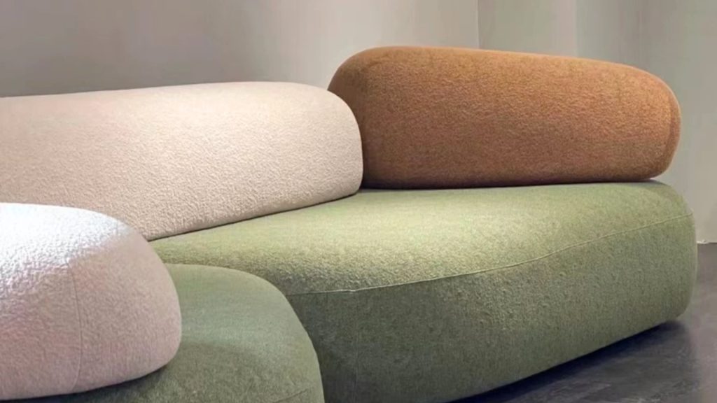 Closeup of a section of the Pebble Sofa.