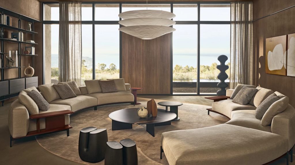 Poliform's Brera sofa in a modern living room.