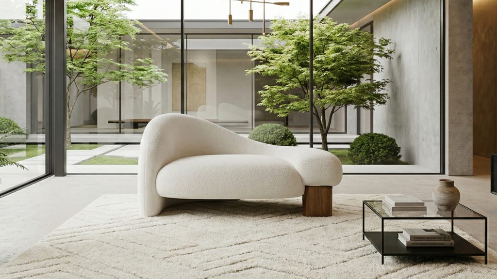 Adorn Croft's Raphael Armchair in a grand living room.