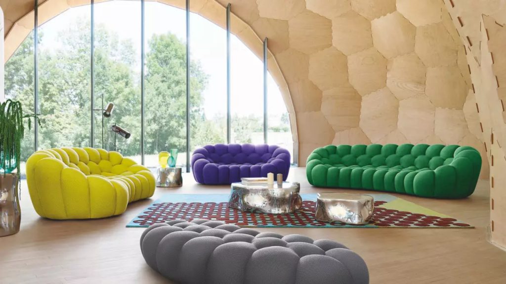 Roche Bobois' Bubble Sofas in a living room.