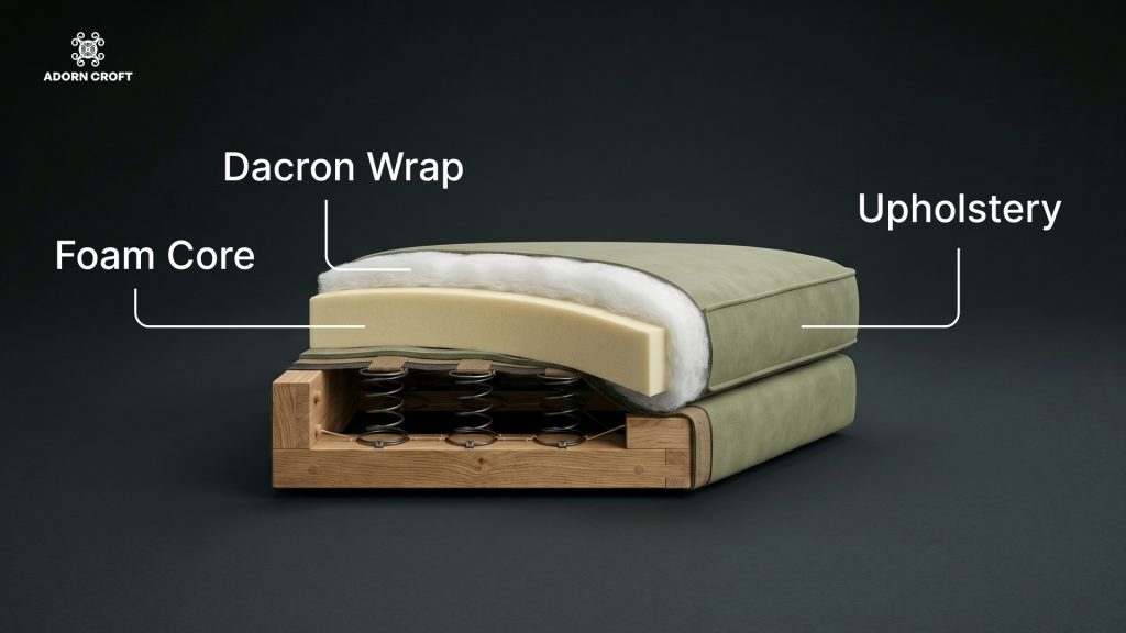 Anatomy of a sofa cushion.