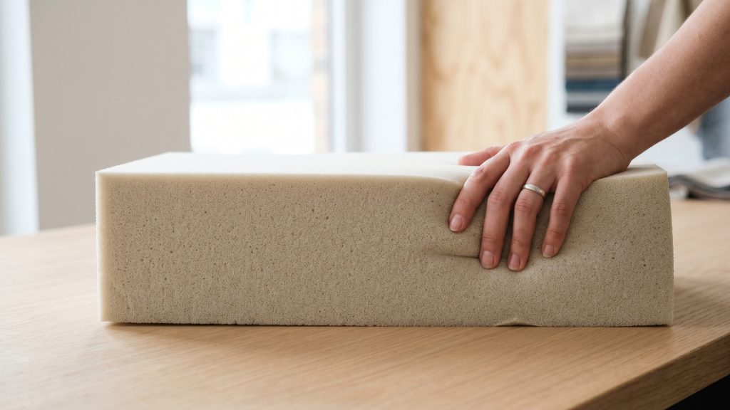 The foam core of a sofa cushion..