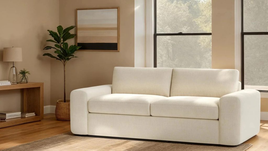 Benchmade Modern's OG sofa in white.