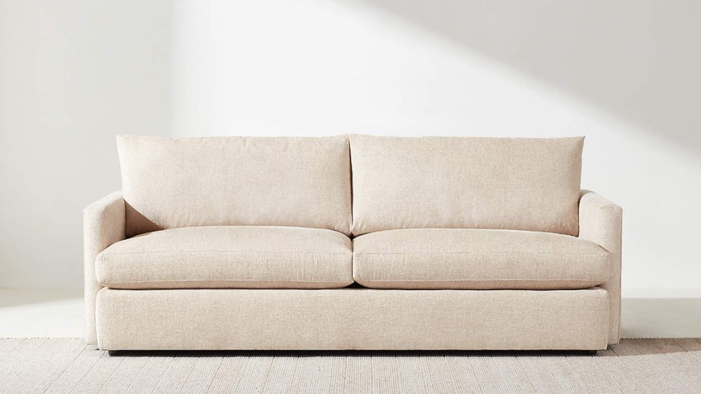 Crate & Barrel's Lounge Sofa in light upholstery