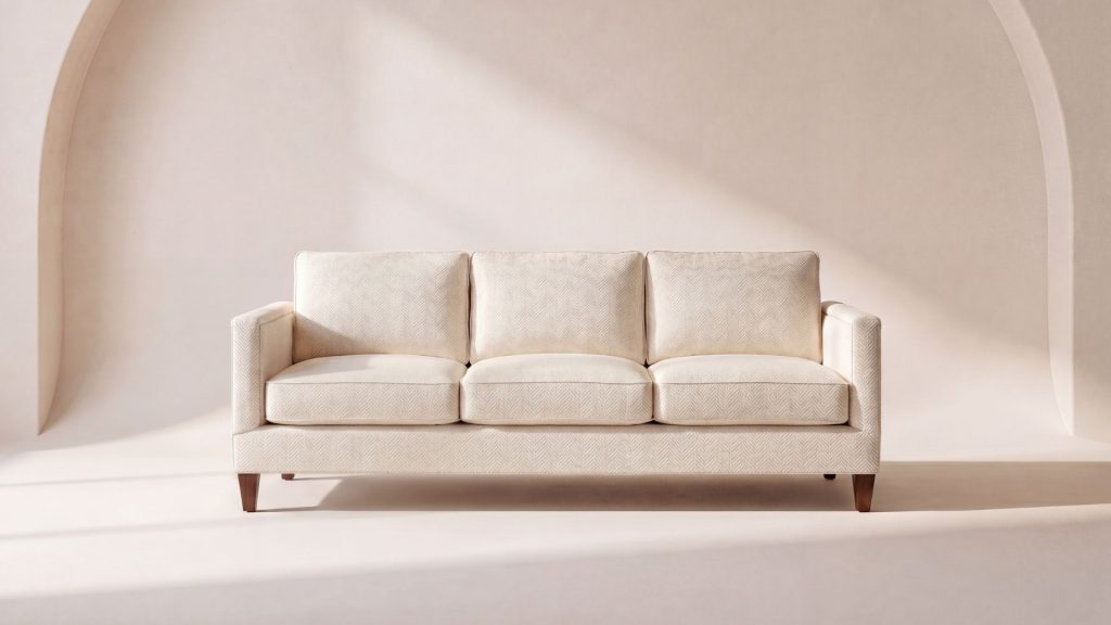 DreamSofa's Alps Sofa in white fabric
