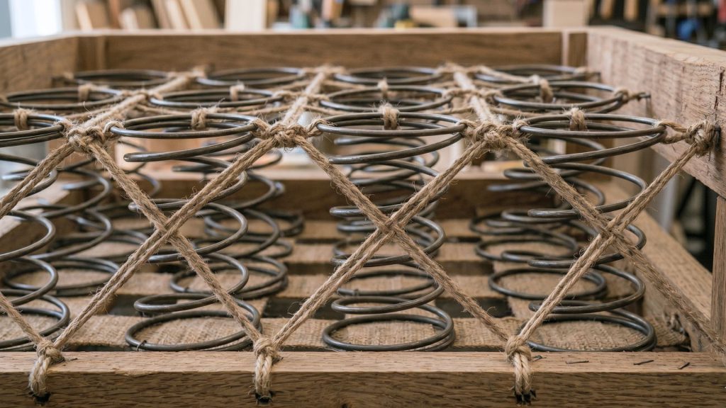 Eight-way hand-tied springs on a kiln-dried hardwood sofa frame