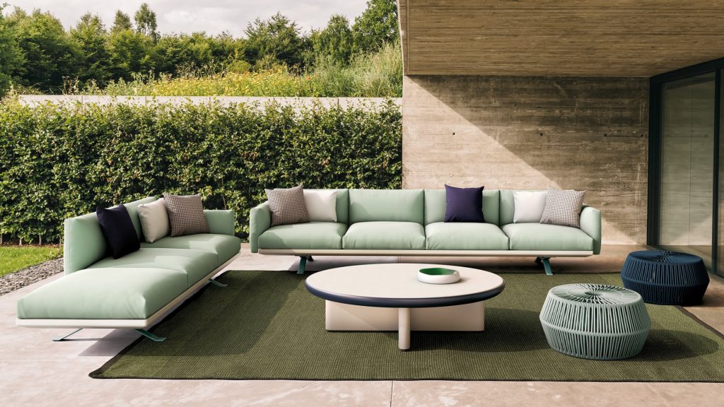 Kettal's Boma 4-seater sofa in an outdoor area.