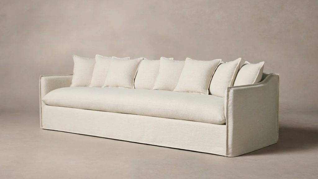 Maiden Home's Dune Sofa in light neutral upholstery