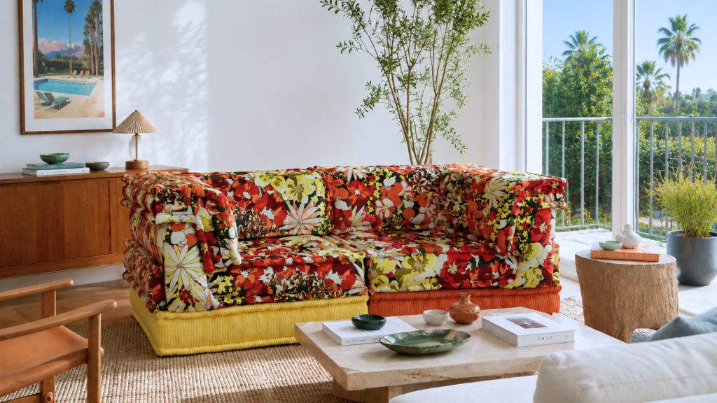 Adorn Croft's multicolored compact modular sofa