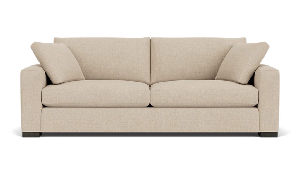 Room & Board's Metro Deep Sofa in a cream upholstery.