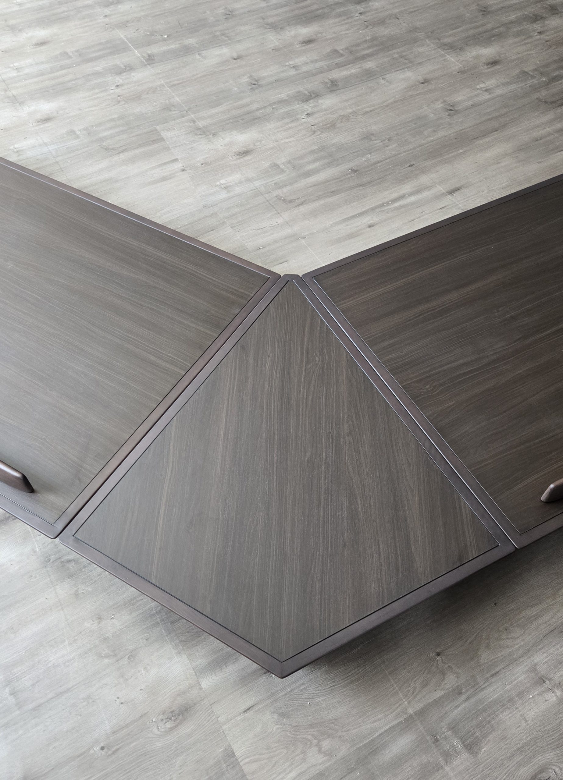 Top view of a heavy-duty multilayer plywood sofa base