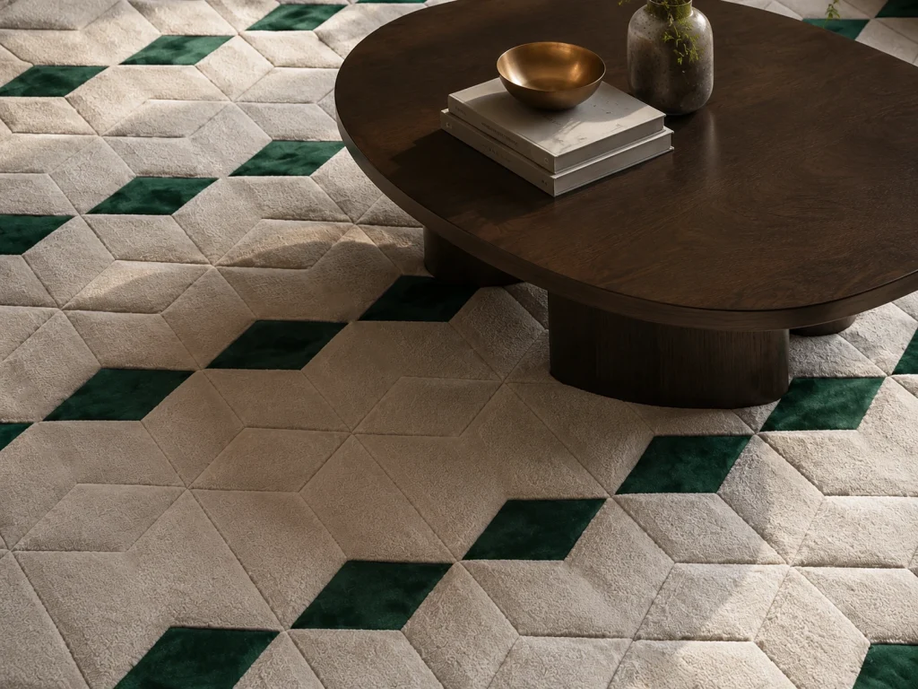 VIRIDIAN FACET RUG