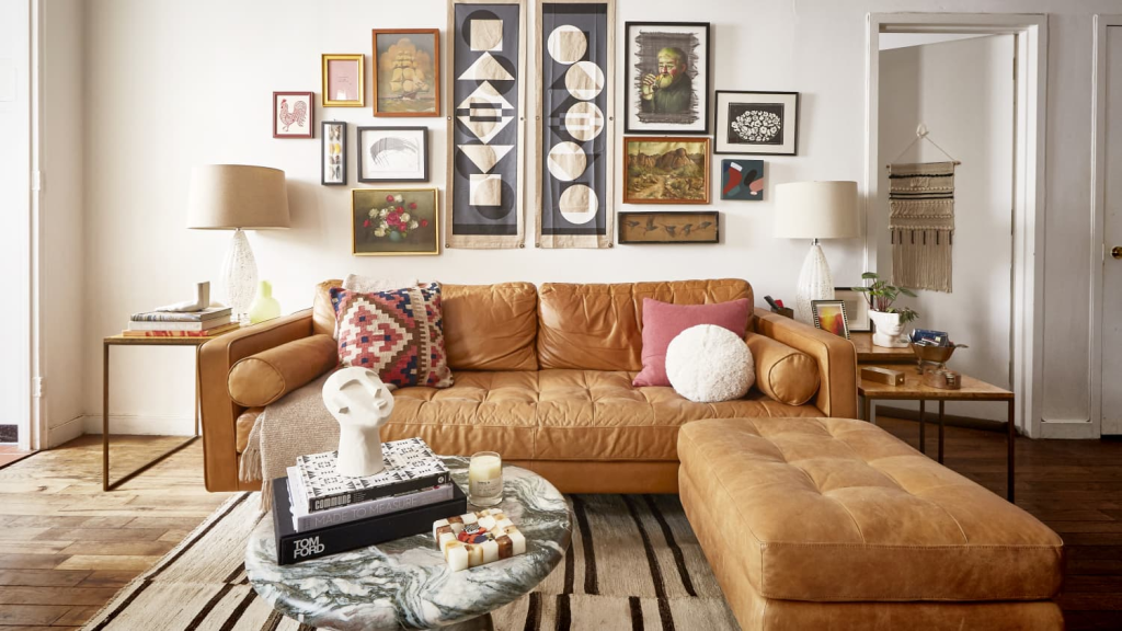 Article Sven leather sofa
