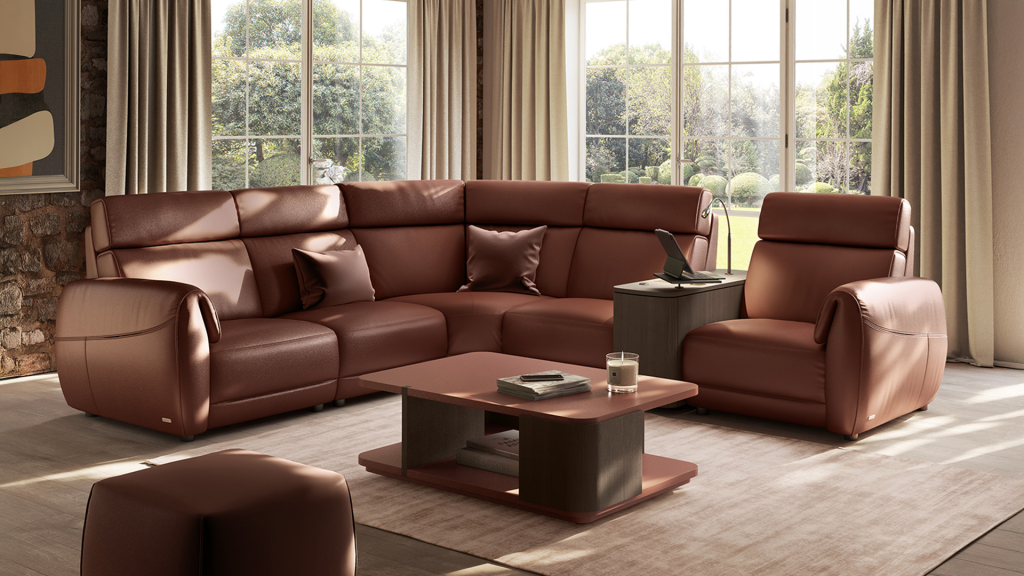 Natuzzi Italia leather sofa