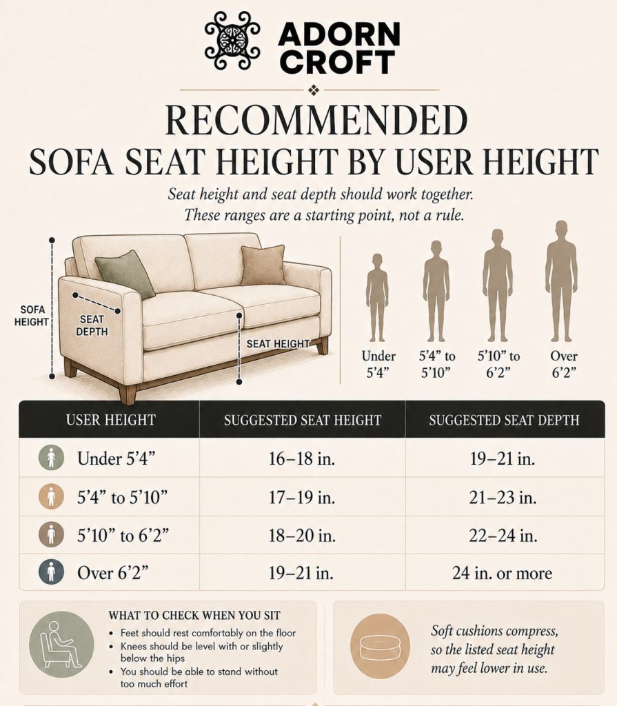sofa seat height