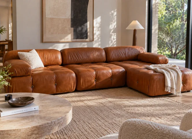 Top-Grain Leather Sofa vs. Full-Grain Leather Sofa